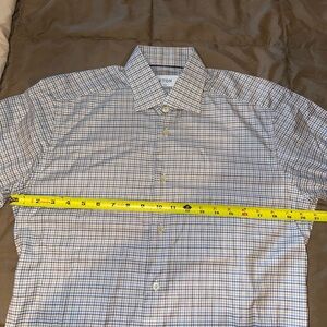 Eton Blue and White Plaid Casual Shirt